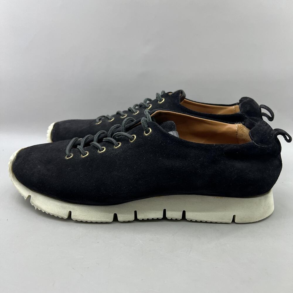 Buttero Carrera Casual Shoes Men Size 11 Black Suede Vibram Made Italy Sneakers - Picture 3 of 10